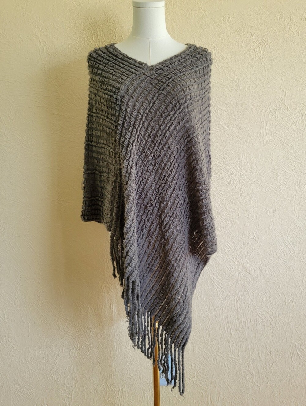 Summer & Rose | Gray Knit Poncho